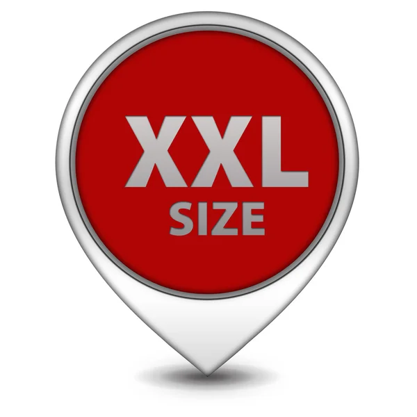 Значок указателя размера XXL на белом фоне — стоковое фото