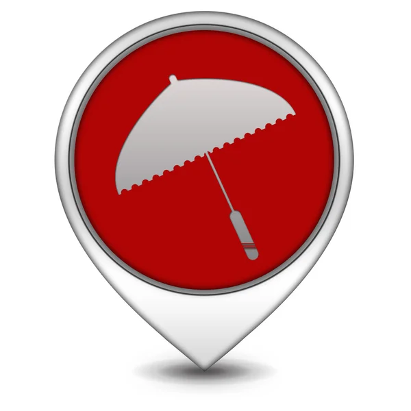 Значок покажчика парасольки на білому тлі — стокове фото