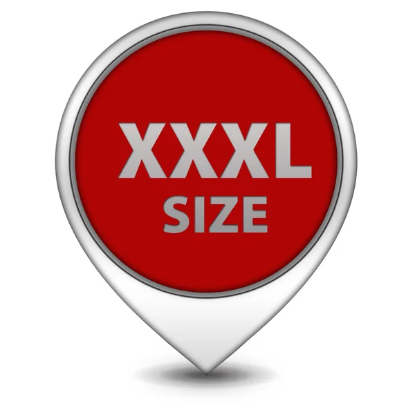 XXXL icona del puntatore di dimensioni su sfondo bianco — Foto Stock