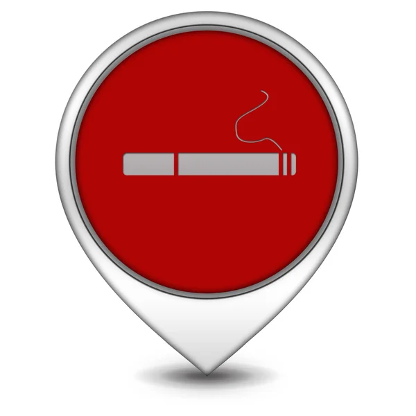 Icono de puntero de cigarrillo sobre fondo blanco — Foto de Stock