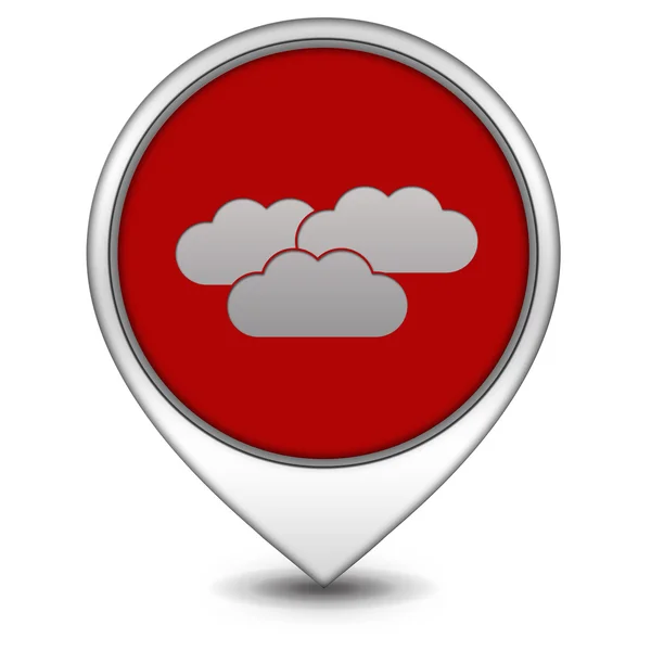 Cloud pointer icon on white background — Stock Photo, Image