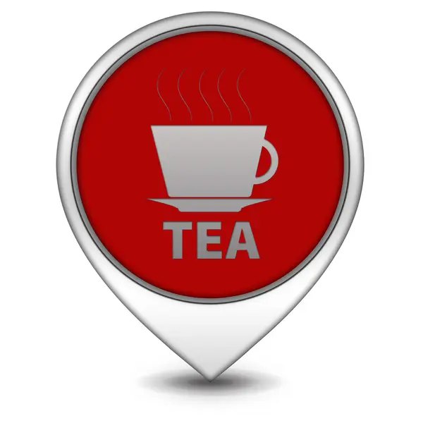 Tea pointer icon on white background — Stock Photo, Image