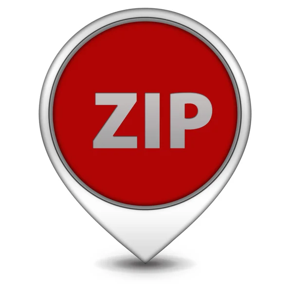 Zip-pekaren ikon på vit bakgrund — Stockfoto