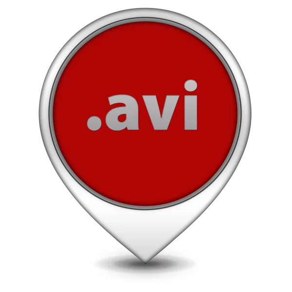 .ikona ukazatele AVI na bílém pozadí — Stock fotografie