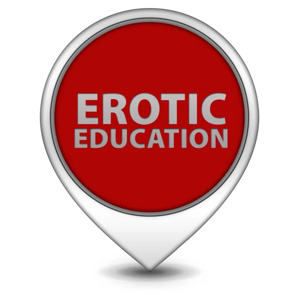 Erotic Education pointer icon on white background — Stock Photo, Image