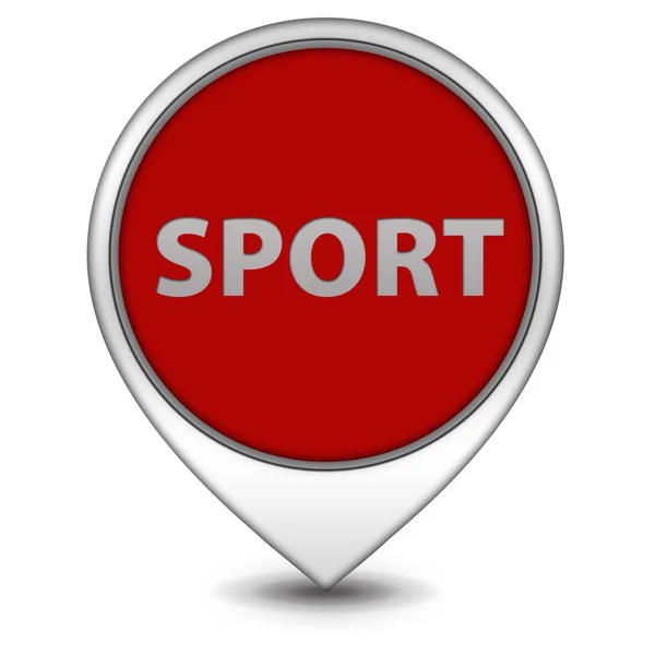 Spor işaretçi simgesi beyaz arka plan üzerinde — Stok fotoğraf