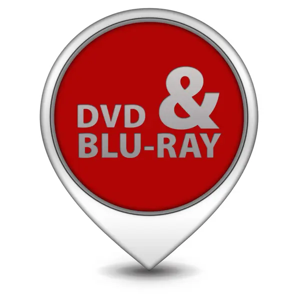 DVD en bluray muisaanwijzer op witte achtergrond — Stockfoto