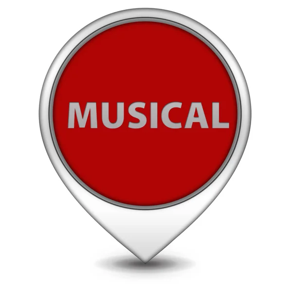 Musical pointer icon on white background — Stock Photo, Image