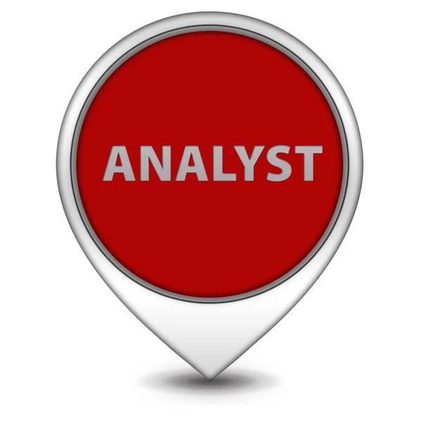 Analyst-Zeiger-Symbol auf weißem Hintergrund — Stockfoto