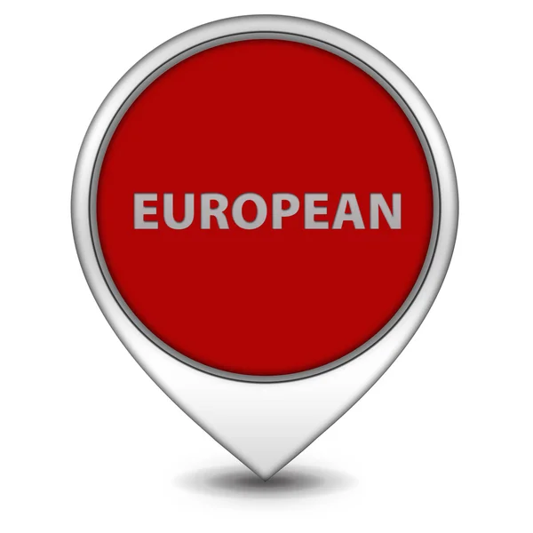 Ícone de ponteiro europeu no fundo branco — Fotografia de Stock