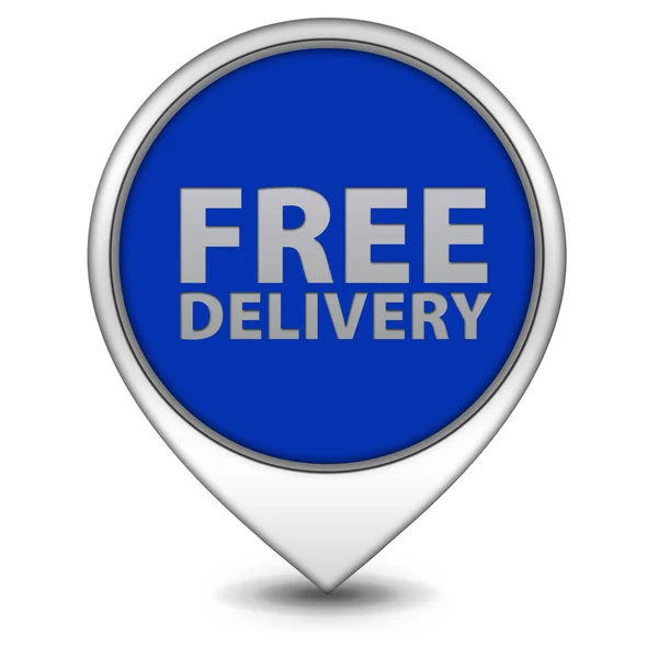 Free delivery pointer icon on white background — Stock Photo, Image