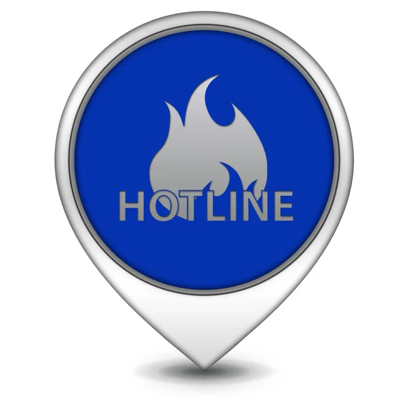 Hotline icône pointeur sur fond blanc — Photo