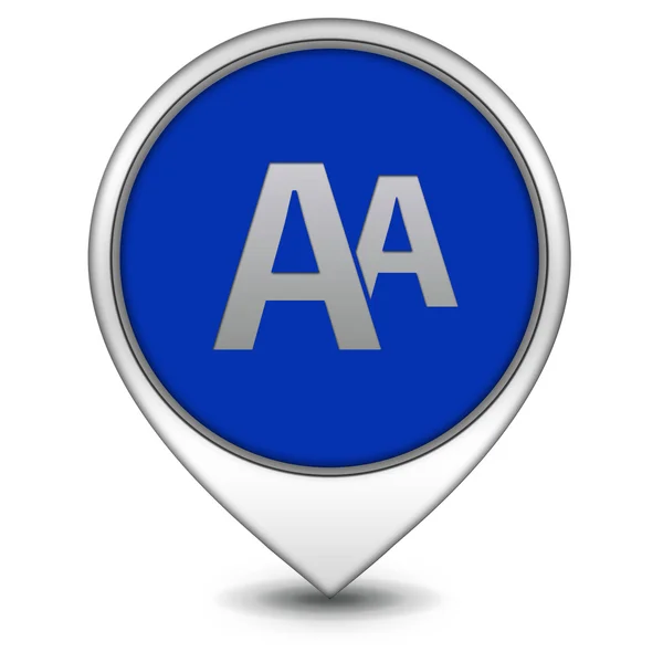 Alphabet pointer icon on white background — Stock Photo, Image