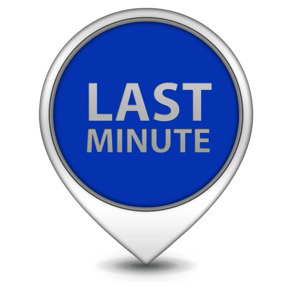 Last minute pointer icon on white background — Stockfoto