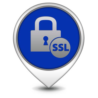 SSL işaretçi simgesi beyaz arka plan üzerinde