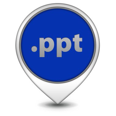 .beyaz arka planda ppt işaretçi simgesi