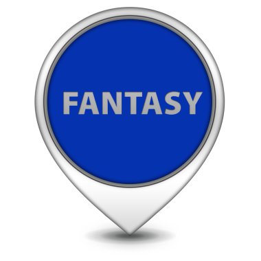 Fantezi işaretçi simgesi beyaz arka plan üzerinde