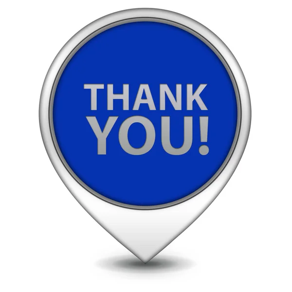 Thank you pointer icon on white background — Stock Photo, Image