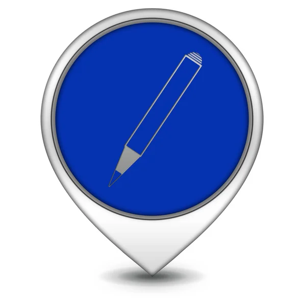 Pencil pointer icon on white background — Stock Photo, Image