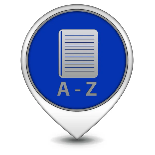 Icône du pointeur A-Z sur fond blanc — Photo
