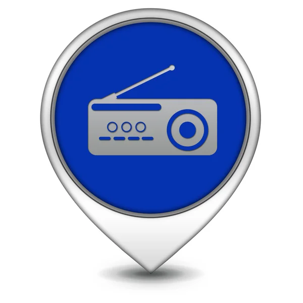 Radio pointer icon on white background — Stock Photo, Image