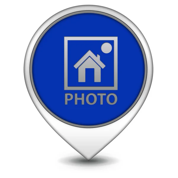 Aanwijzer fotopictogram op witte achtergrond — Stockfoto