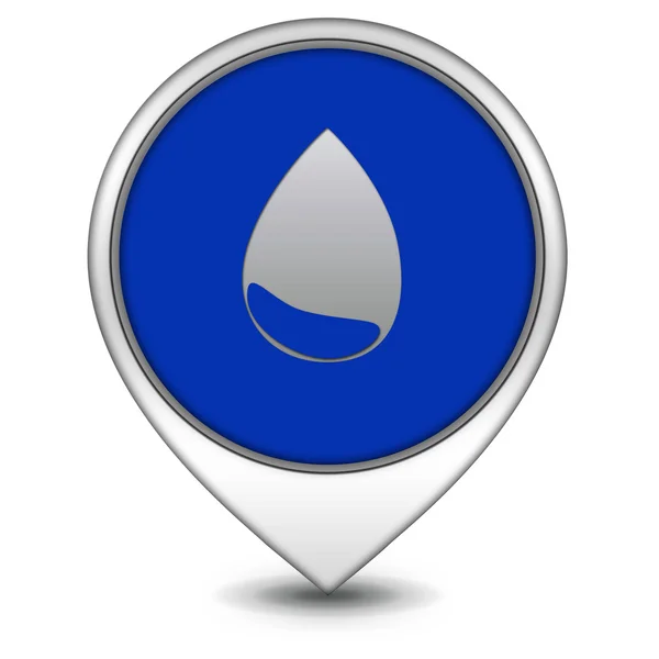 Wasserzeiger-Symbol auf weißem Hintergrund — Stockfoto