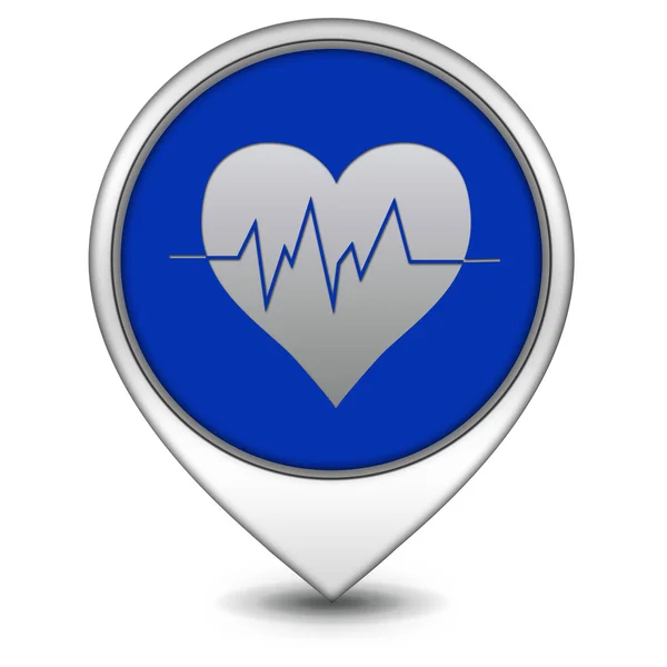 Heart pointer icon on white background — Stock Photo, Image