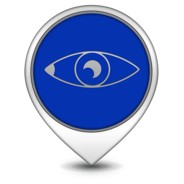 Augenzeiger-Symbol auf weißem Hintergrund — Stockfoto