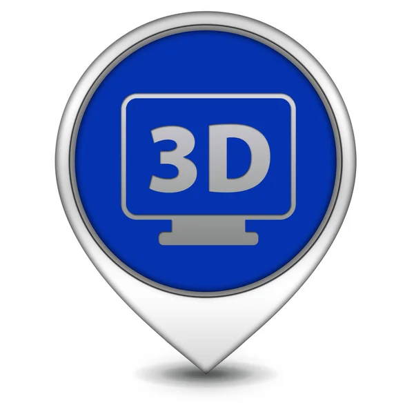 3D ikony wskaźnika na białym tle — Zdjęcie stockowe