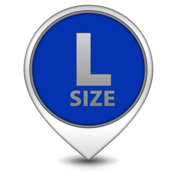 L size pointer icon on white background — Stock Photo, Image