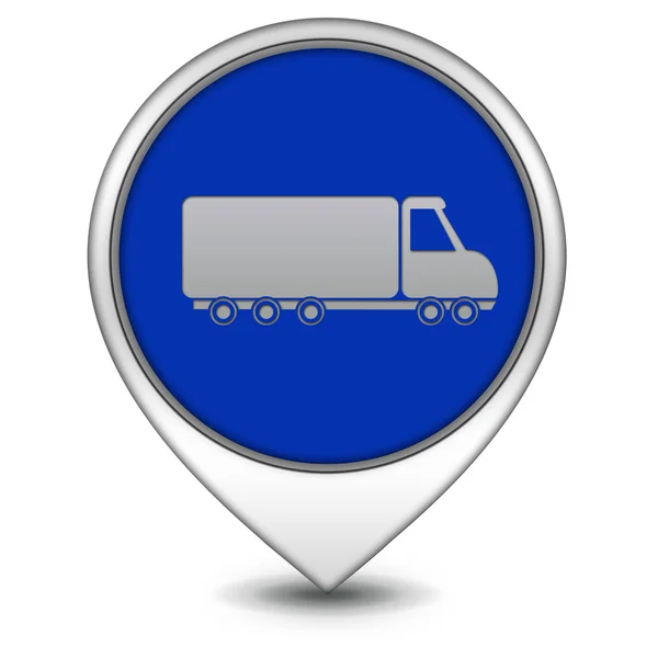 Ikona ukazatele kamionu na bílém pozadí — Stock fotografie
