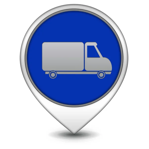 Truck pointer icon on white background — Stock Photo, Image