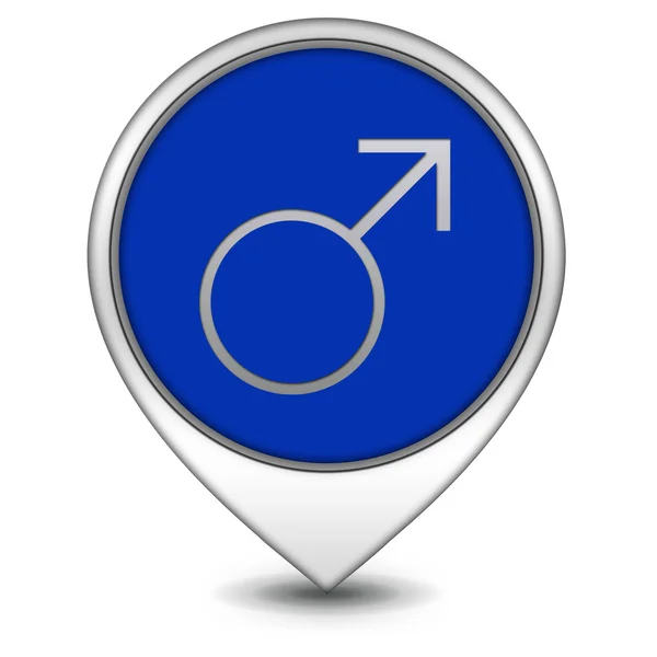 Male pointer icon on white background — Stock Photo, Image