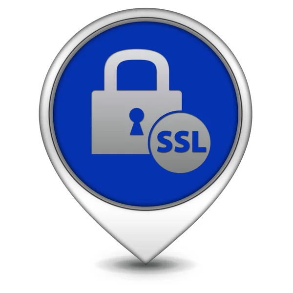 Ícone de ponteiro SSL no fundo branco — Fotografia de Stock