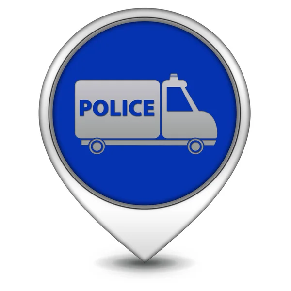 Polizei-Zeiger-Symbol auf weißem Hintergrund — Stockfoto