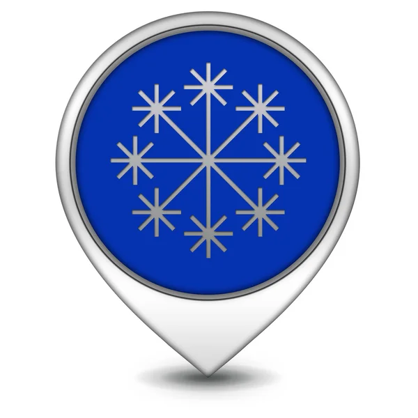 Kar işaretçi simgesi beyaz arka plan üzerinde — Stok fotoğraf