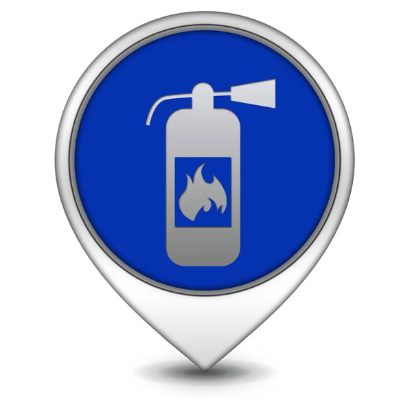 Feuerlöscher-Zeiger-Symbol auf weißem Hintergrund — Stockfoto