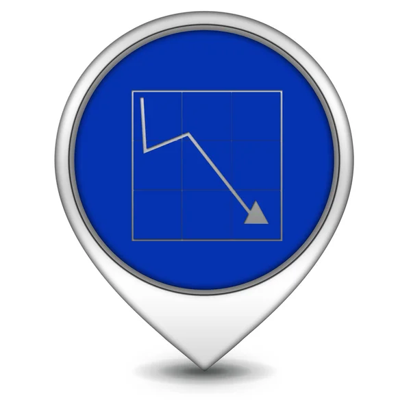 Icono de puntero de análisis de datos sobre fondo blanco —  Fotos de Stock