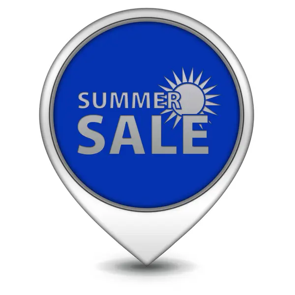 Sommar försäljning pekarikonen på vit bakgrund — Stockfoto