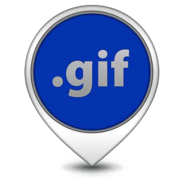 .gif pointer icon on white background — Stock Photo, Image