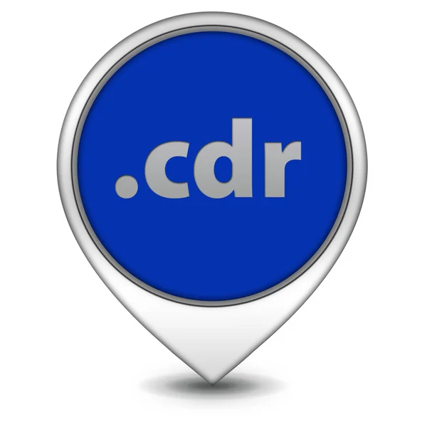 .CDR ikona wskaźnika na białym tle — Zdjęcie stockowe