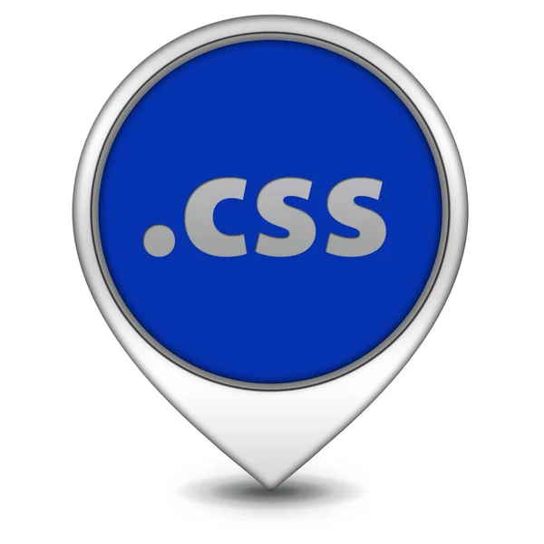 .ikona wskaźnika CSS na białym tle — Zdjęcie stockowe