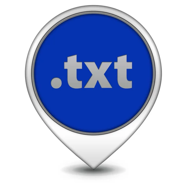 .txt egérmutató ikon fehér háttéren — Stock Fotó