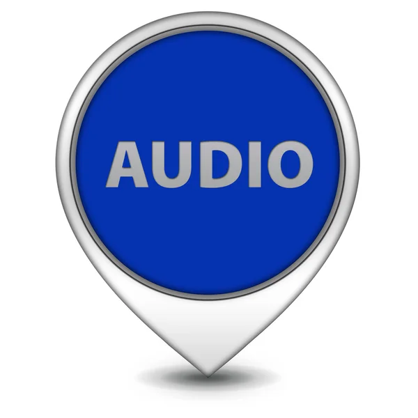 Audio pointer icon on white background — Stock Photo, Image