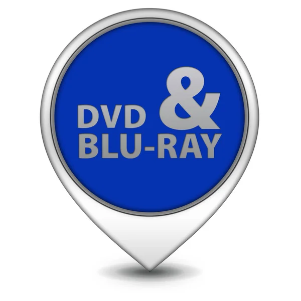 Значок Dvd и bluray указатель на белом фоне — стоковое фото