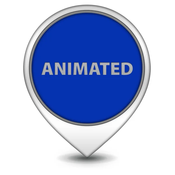 Animiertes Zeiger-Symbol auf weißem Hintergrund — Stockfoto