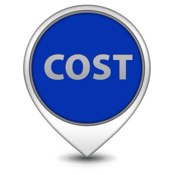 Cost pointer icon on white background — Stock Photo, Image