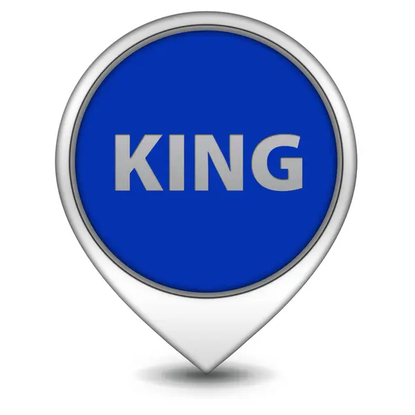 König-Zeiger-Symbol auf weißem Hintergrund — Stockfoto