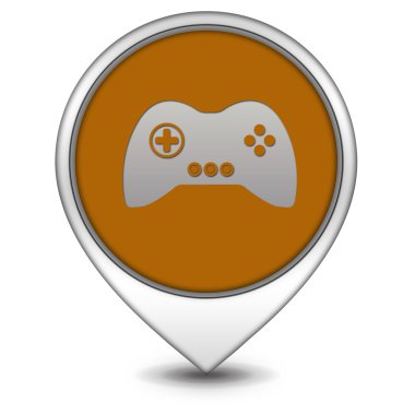 beyaz zemin üzerinde oyun işaretçi simgesi